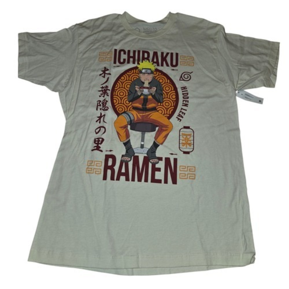 Naruto Shippuden Ramen Shop Hidden Leaf T-Shirt Men's Large Anime Shinobi